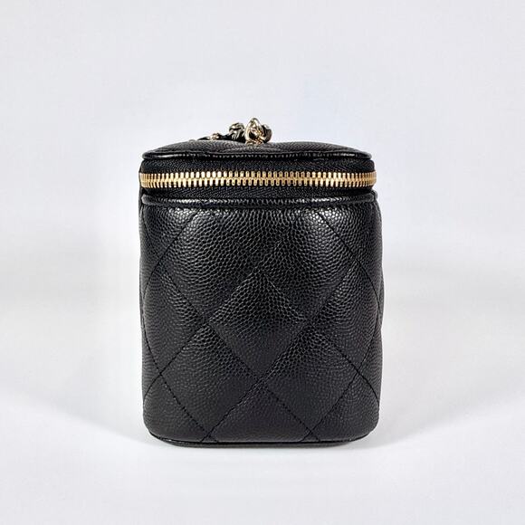 Chanel 25B Crystal Embellished CC Caviar Vanity Case On Chain - Picture 5 of 13